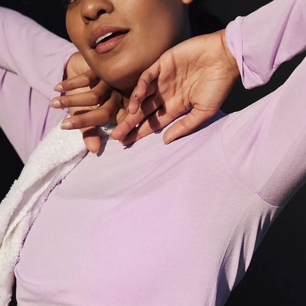 NWOT Free People Winners Circle Long Sleeve in Lavender Size Small